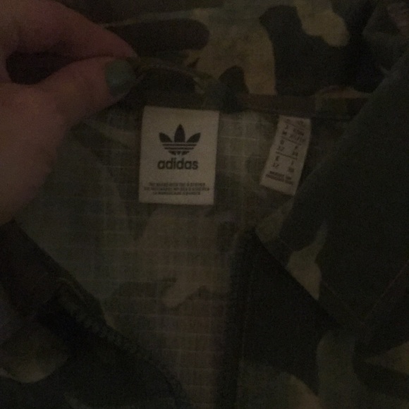 BNWOT Limited Edition ADIDAS 100% Hemp Cropped Military Style Camouflage Jacket - Picture 4 of 10